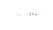 统编版高中语文必修上册课件：3.1《百合花》