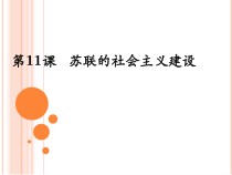 第11课《苏联的社会主义建设》课件5-九年级下册历史部编人教版