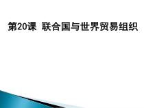 第20课《联合国与世界贸易组织》PPT课件8-九年级下册历史部编人教版