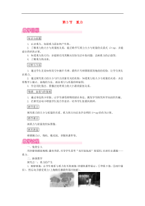 人教版八年级物理下册 第7章第3节 重力 教案