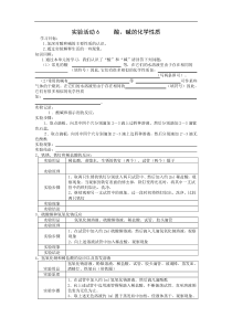 人教版九年级化学下册学案：第10单元实验活动6  酸、碱的化学性质