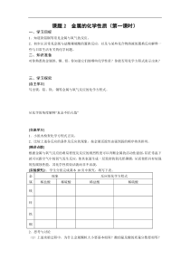 人教版九年级化学下册学案：第8单元课题2  金属的化学性质