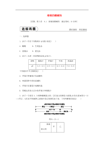 粤教版九下化学 8.1 的酸碱性 课时作业(含答案)