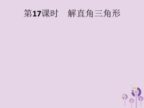 精品版中考数学基础过关：第17课时 解直角三角形-ppt课件（含答案）