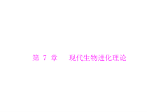 高考生物一轮复习课件：必修2 第7章 第1、2节 现代生物进化理论的由来和主要内容(含答案)
