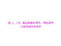 高考生物一轮复习课件：必修3 第2章 第2、3节 通过激素的调节、神经调节与体液调节的关系(含答案)