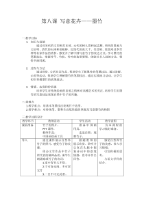 《8. 写意花卉》教学设计1-七年级美术下册人美版（常锐伦）