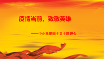 中小学疫情当前致敬英雄爱国主义班会课件