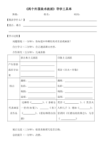 《3 两个外国美术流派》导学案1-八年级美术下册人美版（常锐伦）