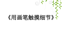 《第4课 用画笔触摸细节》PPT课件5-八年级美术上册湘美版