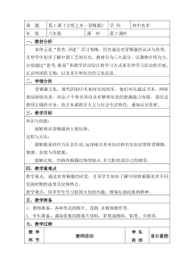 《第1课 文明之光》教学设计3-八年级美术下册湘美版