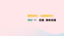 中考物理高分一轮单元复习10压强 液体压强 课件（含答案）