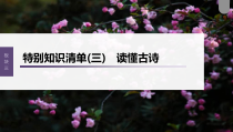 (新高考)高考语文一轮复习课件第4部分 古诗词阅读与鉴赏 特别知识清单 (三)  读懂古诗 (含详解)