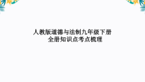 【人教道德与法治九年级下册】全册知识点考点梳理课件