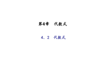 浙教版七年级数学上册：4.2　代数式 (共17张PPT)（含答案）