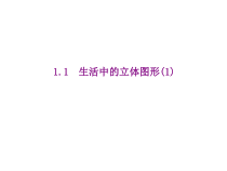 北师大版数学七年级上册同步教学课件：1.1生活中的立体图形（1） （共14张PPT）
