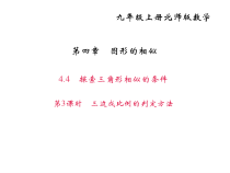 北师大版九年级数学上册课件：4.4 探索三角形相似的条件 第3课时 三边成比例的判定方法