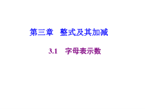 北师大版数学七年级上册同步教学课件：3.1字母表示数 (共22张PPT)