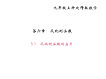 北师大版九年级数学上册课件：6.3 反比例函数的应用