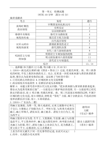 2020版高考历史一轮通史复习试题：第1单元_古代中国的政治制度_检测：试题_word版含解析