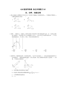 【高考复习】高考物理 热点冲刺练习05 功、功率、动能定理（含答案解析）