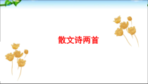 部编版八年级语文上册公开课《散文诗二首》课件（定稿）