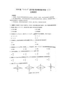 2020届3+3+3高考备考诊断性联考三 数学(文数)卷 （图片版含答案）