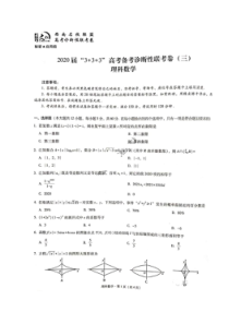 2020届3+3+3高考备考诊断性联考三 数学(理数)卷 （图片版含答案）