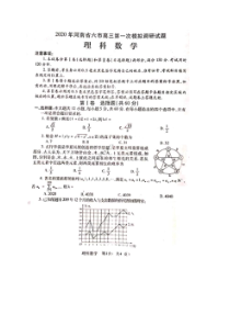 2020年河南省六市高三第一次模拟调研试题 理科数学卷（含答案）