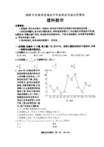 2020年河南省普通高中毕业班高考适应性测试 数学(理数)卷 （含答案）