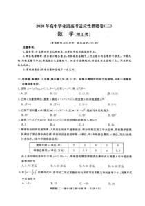 2020年高中毕业班高考适应性押题卷二 数学(理数)卷（含答案）