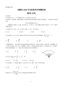 安徽省2020届高三名校高考冲刺模拟卷 数学（文）（含答案）