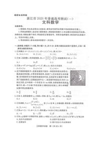 广东省湛江市2020年普通高考测试一 数学(文数)卷（含答案）