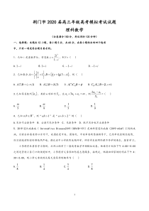 湖北省荆门市2020届高三年级高考模拟考试理科数学试题（含答案）
