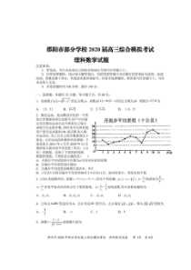 湖南省邵阳市重点学校2020届高三综合模拟考试 数学（理 （含答案）