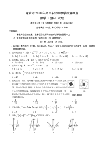 福建省龙岩市2020届高三下学期3月教学质量检查 数学（理） （含答案）