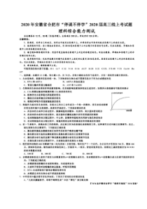 安徽100所名校2020届高三“攻疫”联考 理科综合卷（含答案）