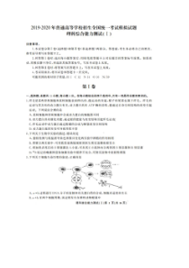 衡中同卷押题卷2020年普通高等学校招生全国统一考试模拟试题 理综卷（含答案）