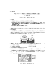 广西来宾市2020届高三4月教学质量诊断性联合考试 文科综合（含答案）