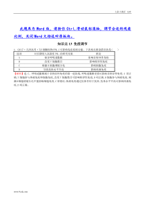高考分类题库知识点含解析13 免疫调节