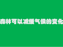 3.6.1《科学·技术·社会 森林可以减缓气候变化》PPT课件-七年级生物上册【人教版】