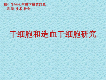 4.4.1科学·技术·社会《干细胞和造血干细胞研究》PPT课件２-七年级生物下册【人教版】