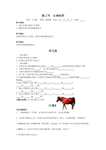 2.第二节《从种到界》学案-八年级上册生物人教版