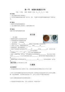 1.第一节《细菌和真菌的分布》学案-八年级上册生物人教版