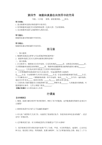 4.第四节《细菌和真菌在自然界中的作用》学案-八年级上册生物人教版