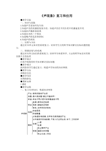 《声现象复习课》教学设计6-八年级物理上册【人教版】