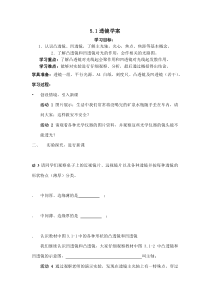 《本章复习课》透镜学案-八年级物理上册【人教版】
