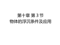 《第3节 物体的浮沉条件及应用》PPT课件2-八年级物理下册【人教版】