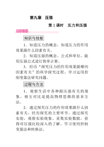 《压强复习课》教学设计10-九年级物理全一册【人教版】