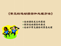 《一 常见的运动损伤和处理方法》PPT课件6-八年级体育与健康【华中师大版】